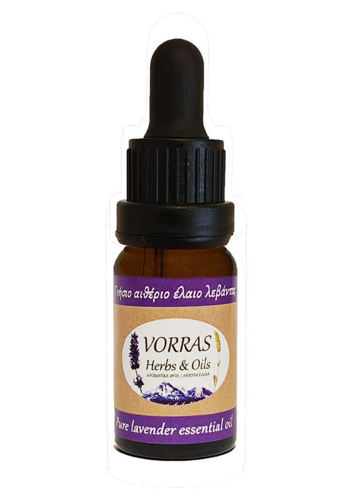 Αιθέριο έλαιο λεβάντας 10ml με εξωτερικό σταγονόμετρο